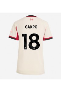 Liverpool Cody Gakpo #18 Fotballdrakt Borte Klær Dame 2025-26 Korte ermer